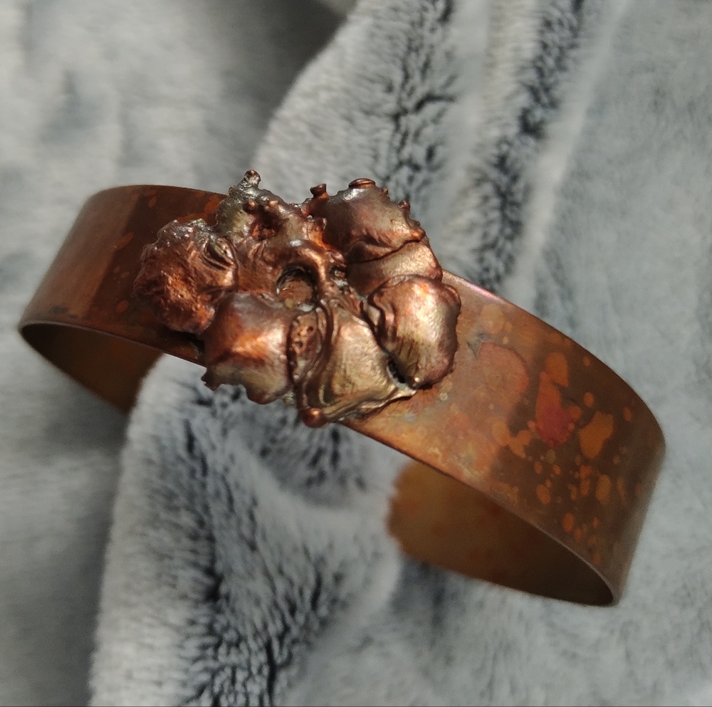 Copper Splash Cuff Bracelet
